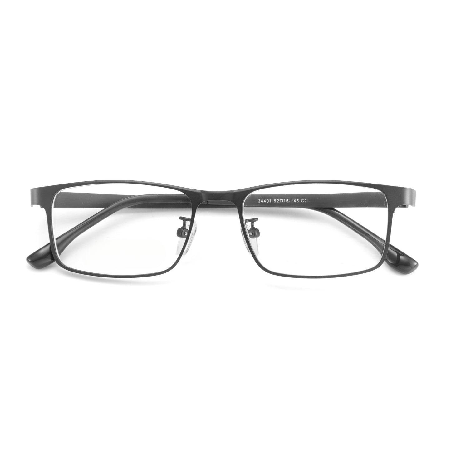 Entangled Small Square Metal Glasses Frame with Plastic Steel Temples