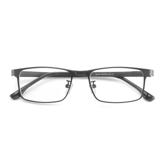 Entangled Small Square Metal Glasses Frame with Plastic Steel Temples