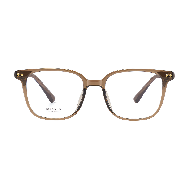 Zero Trust Retro Metal Prescription Glasses Frame – Square Oversized Unisex Design