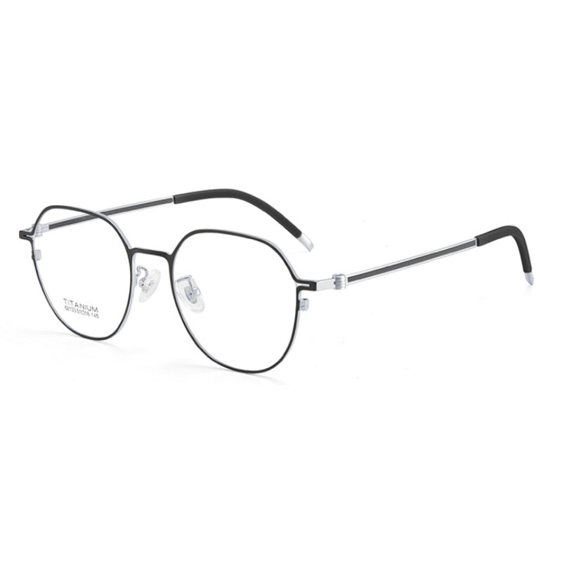 Resona Curve Beta Titanium Eyeglass Frame – Retro Optical Design with Non-Slip Silicone Tips