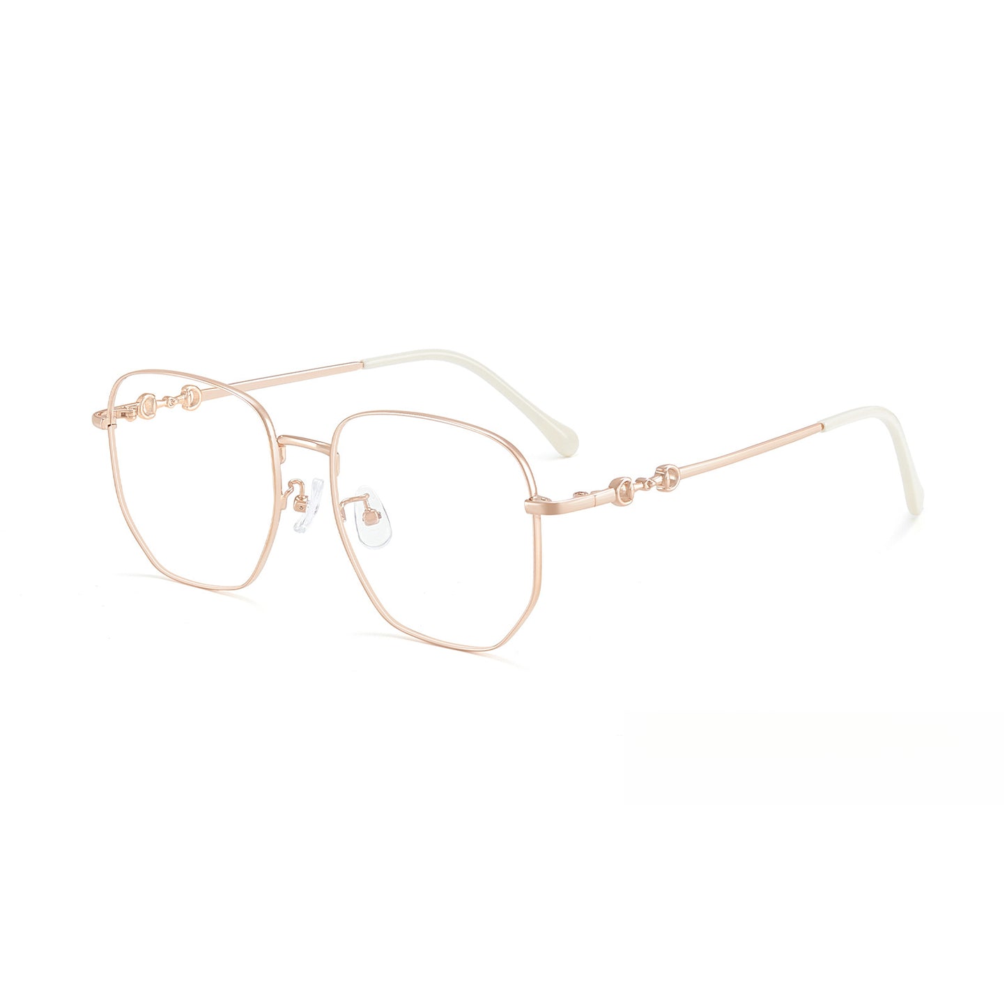 Zero Trust Retro Metal Eyeglass Frame – Large Rim Prescription Glasses for Men and Women