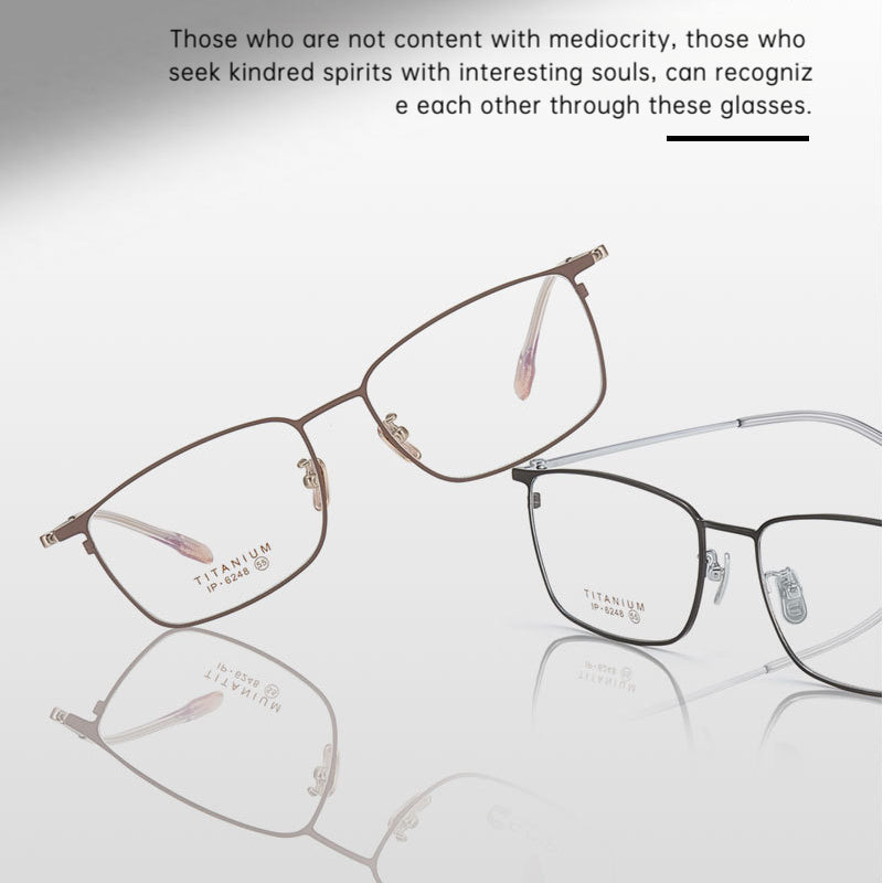 Entangled Luxury Titanium Square Business Glasses Frame