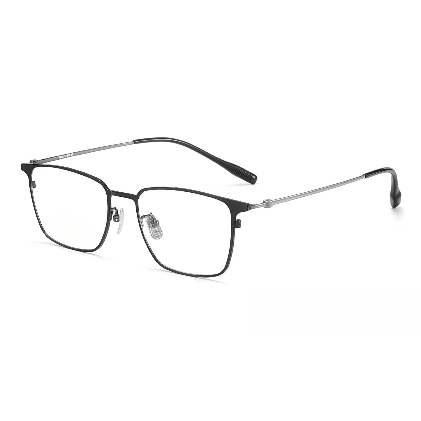 Entangled Liquid Titanium Eyeglass Frame for Men – Square Business Style