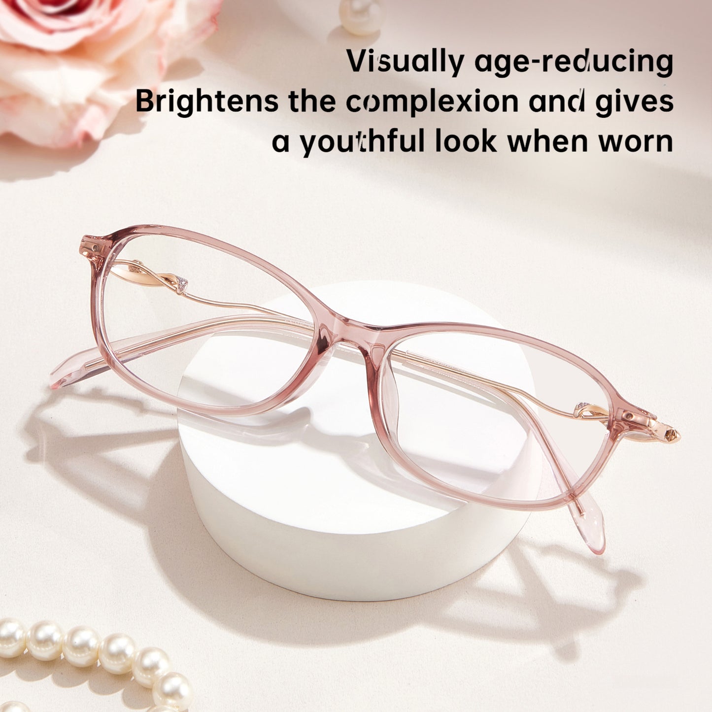 Bio Morph Fashion TR Metal Eyeglass Frame for Women – 4mm Wide Rim, Prescription Ready