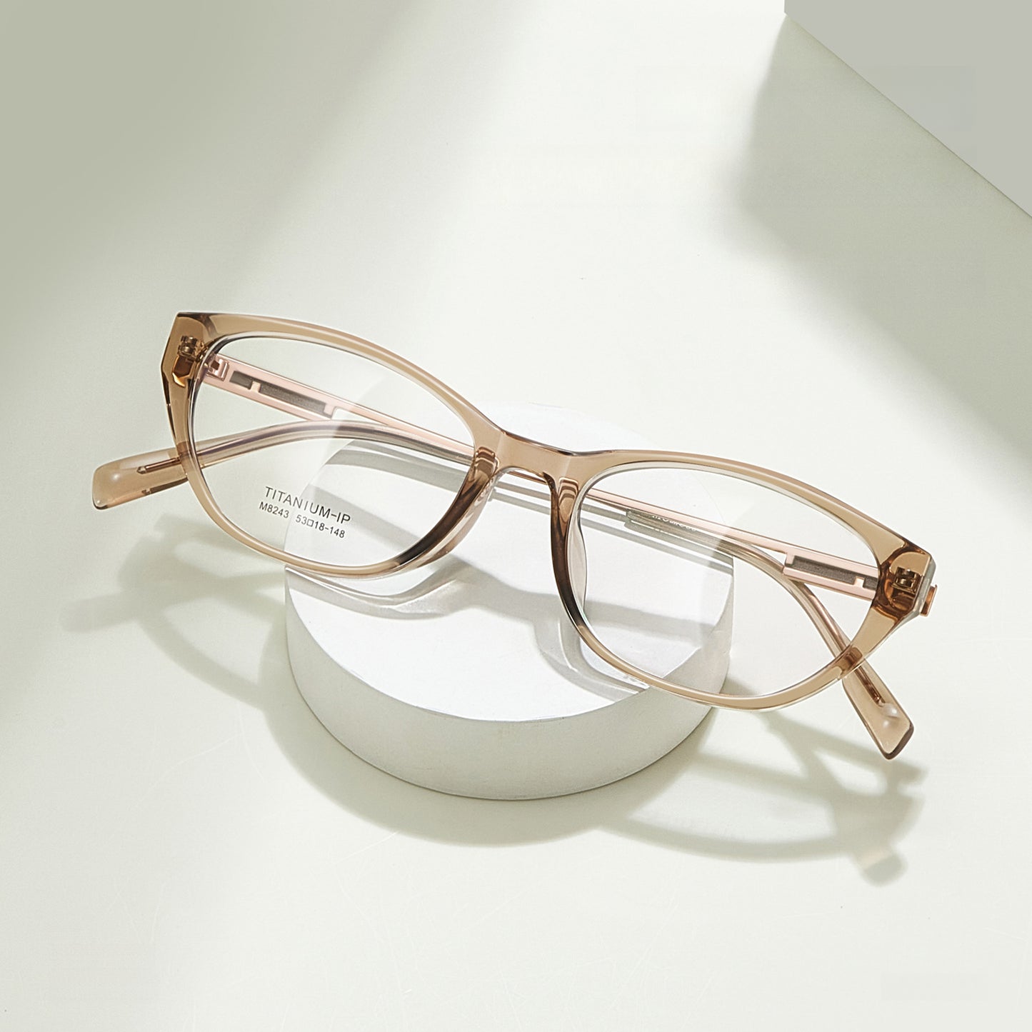 Arachne Curve Cat Eye TR90 Glasses Frame – Ultra-Light Unisex Student Style with Titanium Temples