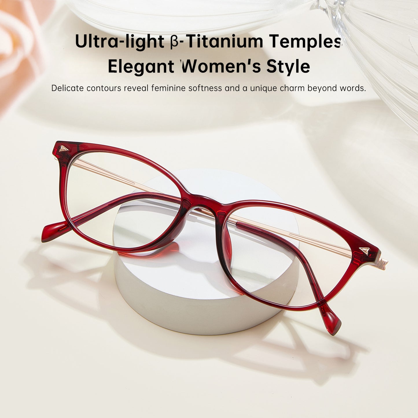 Bio Morph Elegant Oval TR Eyeglass Frame – Ultra-Light β-Titanium Temples for Women