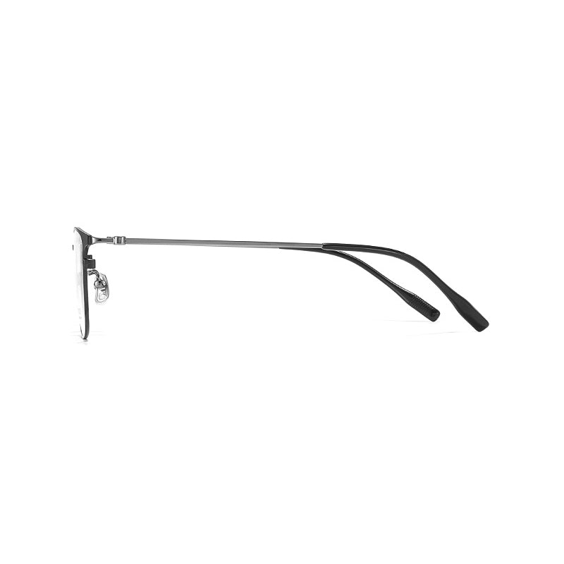 Entangled Liquid Titanium Eyeglass Frame for Men – Square Business Style