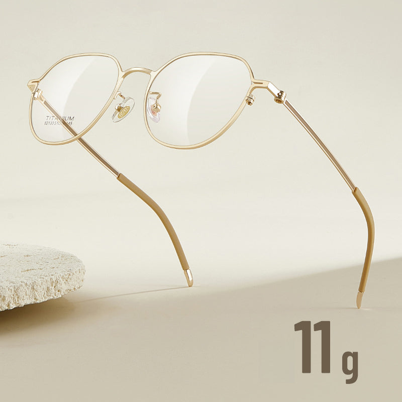 Resona Curve Beta Titanium Eyeglass Frame – Retro Optical Design with Non-Slip Silicone Tips