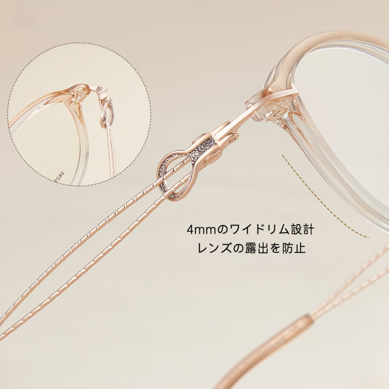 Bio Morph Elegant TR Alloy Eyeglass Frame for Women – Hollow Temple Design