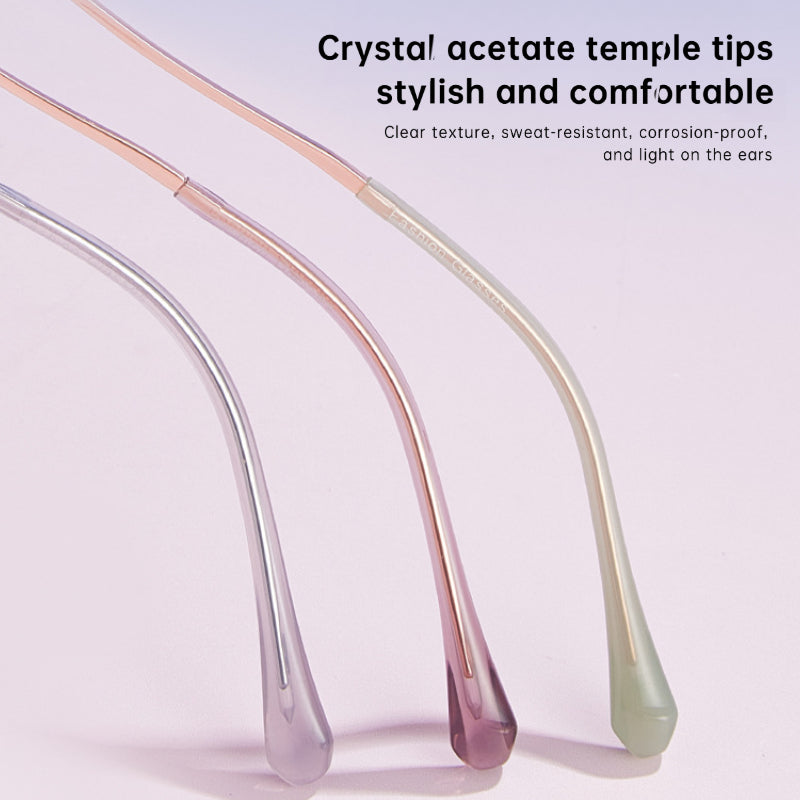 Bio Morph Slim Face Eyeglass Frame for Women – Carved Temple Design