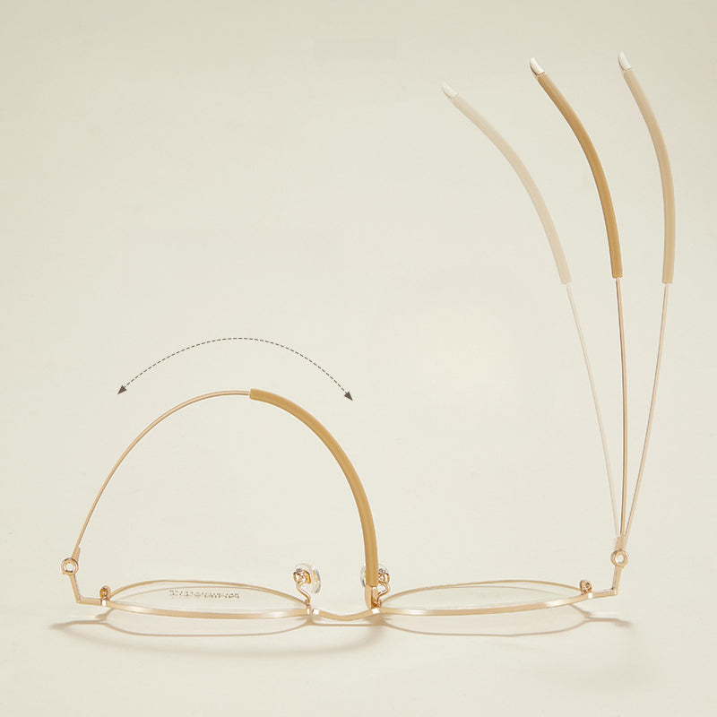 Resona Curve Beta Titanium Eyeglass Frame – Retro Optical Design with Non-Slip Silicone Tips