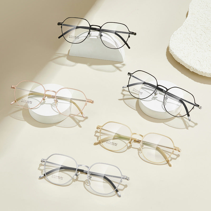 Resona Curve Beta Titanium Eyeglass Frame – Retro Optical Design with Non-Slip Silicone Tips