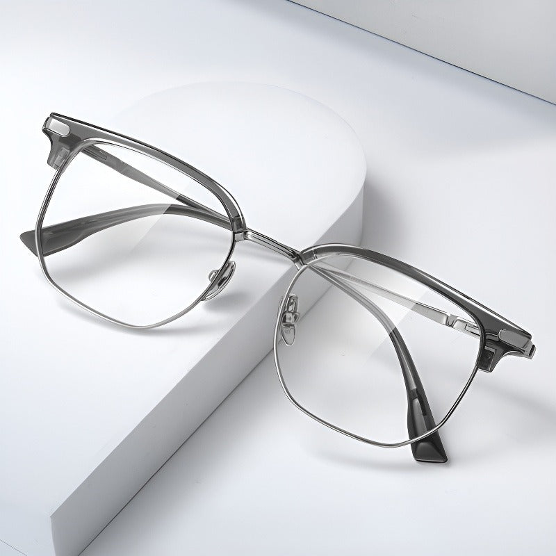 Modulor Edge Square Semi-Rimless Fashion Glasses (101330)