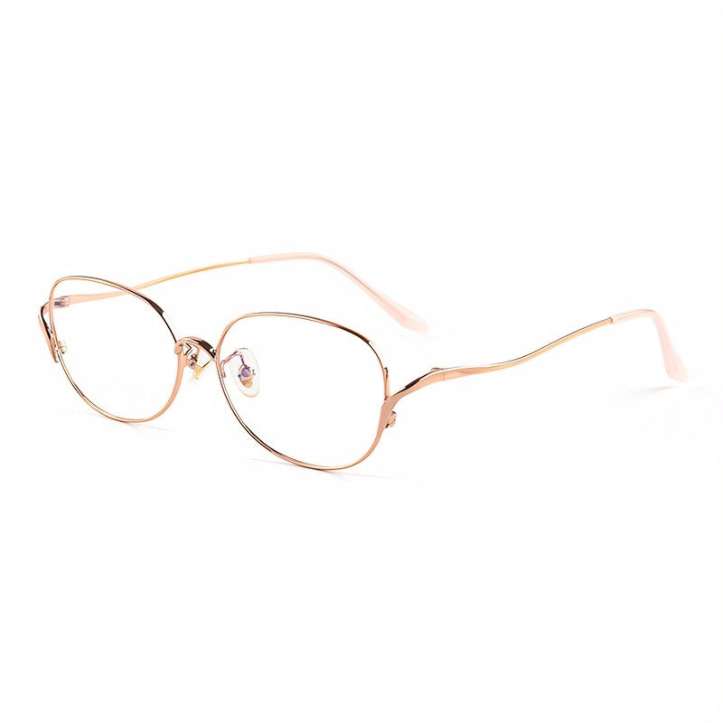 Laminar Arc Oval Full-Rim Fashion Elegant Glasses