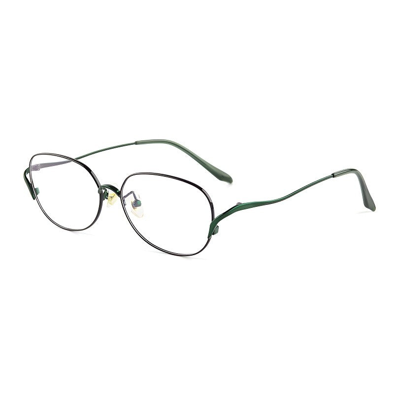 Laminar Arc Oval Full-Rim Fashion Elegant Glasses