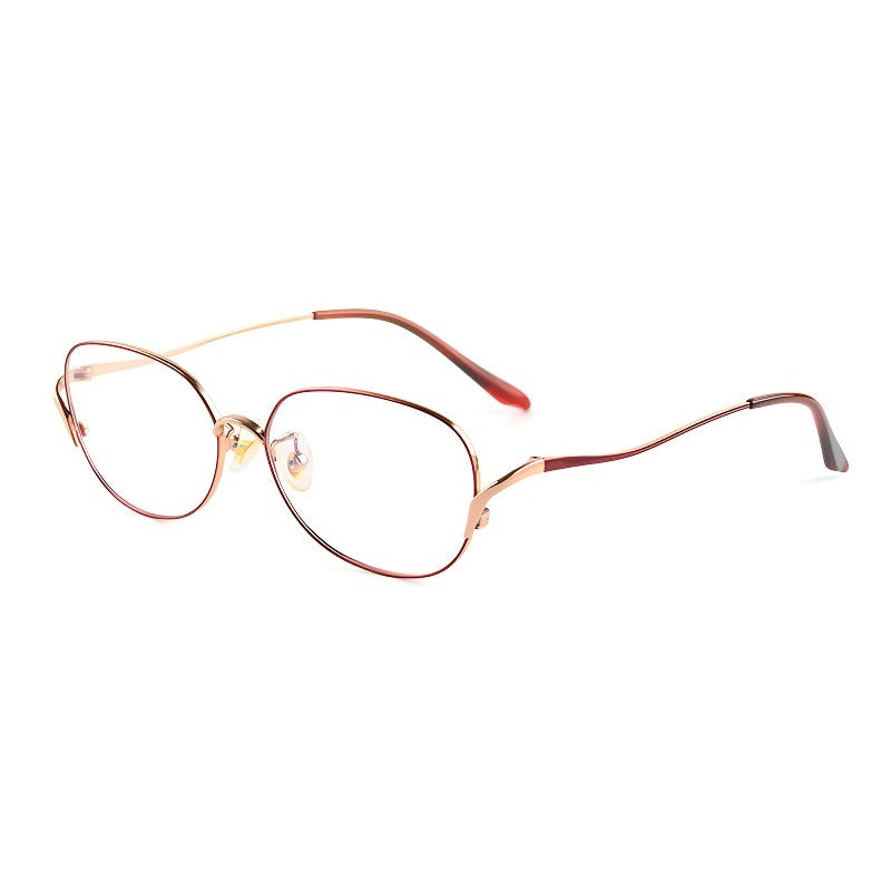 Laminar Arc Oval Full-Rim Fashion Elegant Glasses