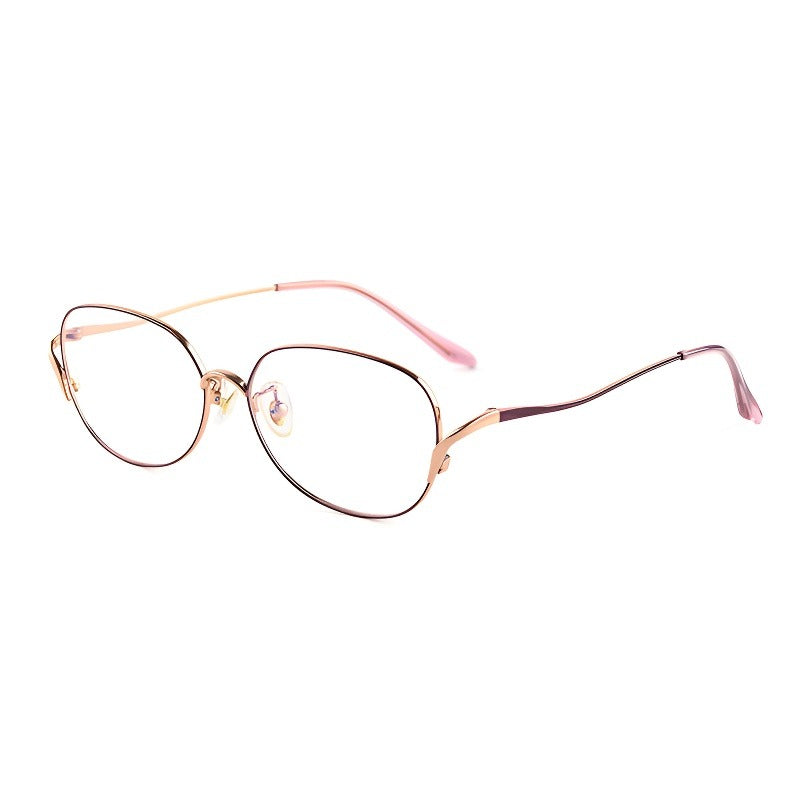 Laminar Arc Oval Full-Rim Fashion Elegant Glasses