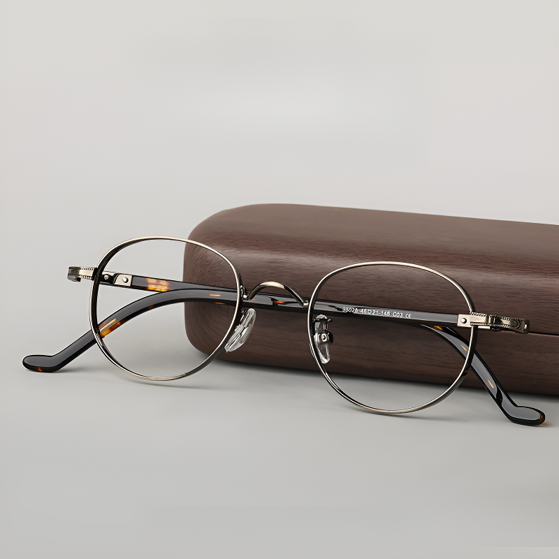 Resona Curve Oval Full-Rim Fashion Retro Glasses