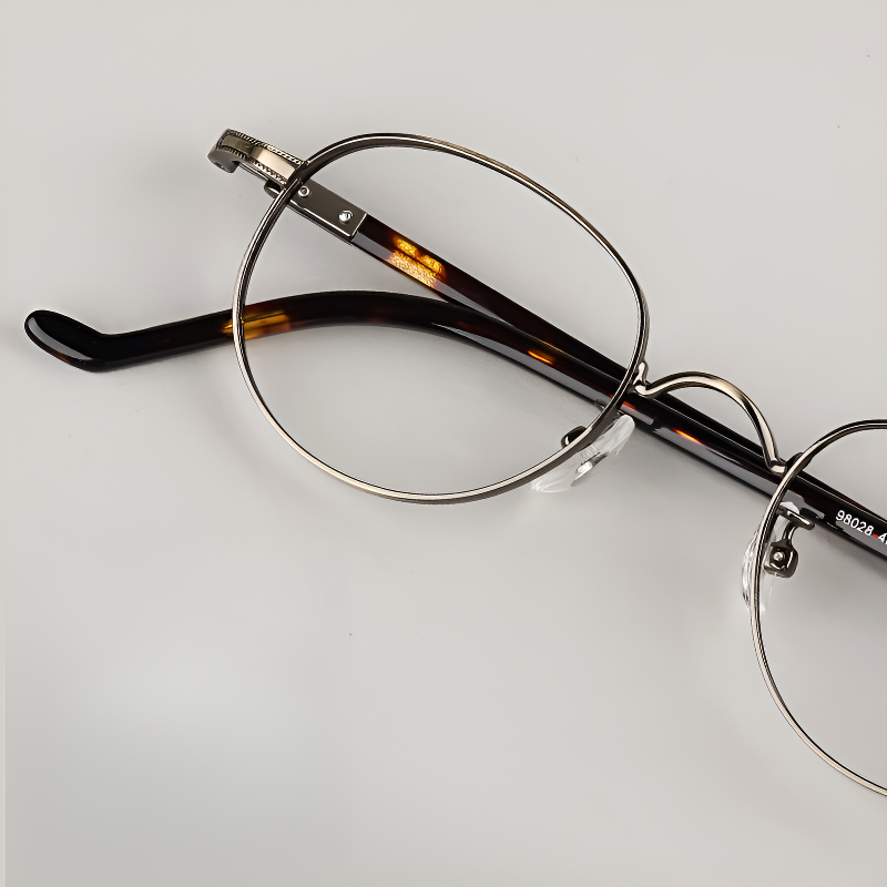 Resona Curve Oval Full-Rim Fashion Retro Glasses