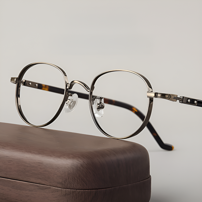 Resona Curve Oval Full-Rim Fashion Retro Glasses