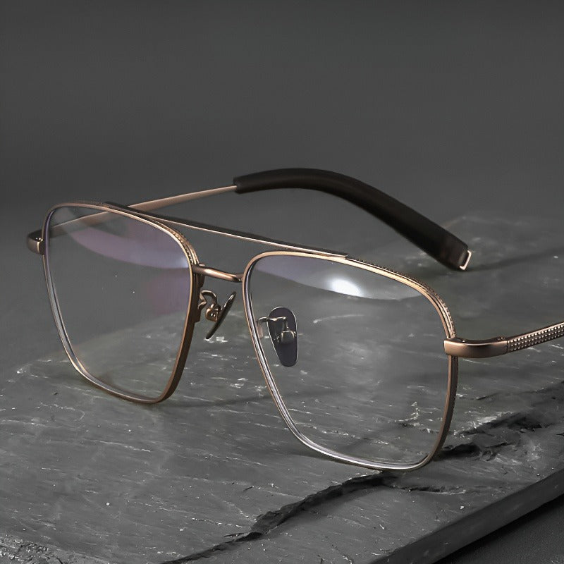 Fracto Flux Geometric Full-Rim Fashion Business Glasses