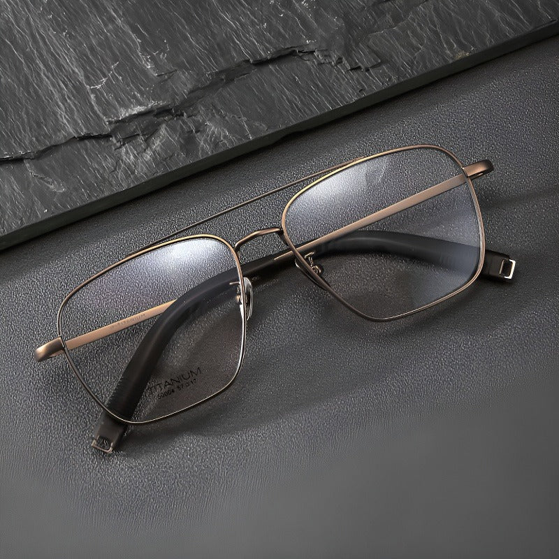 Fracto Flux Geometric Full-Rim Fashion Business Glasses