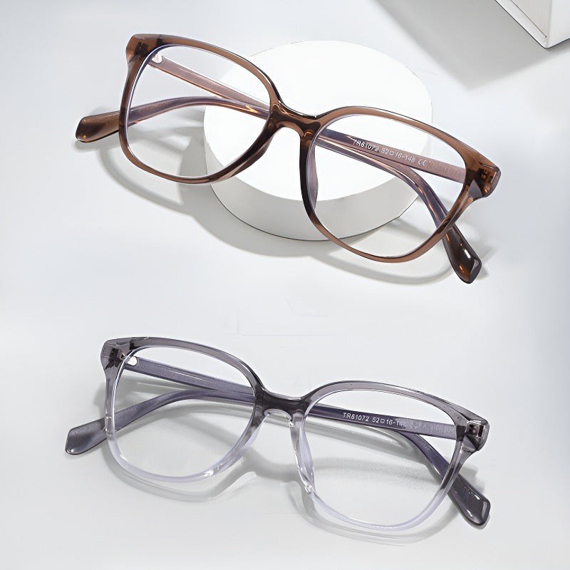 Bio Morph Oval Full-Rim Fashion Retro Glasses