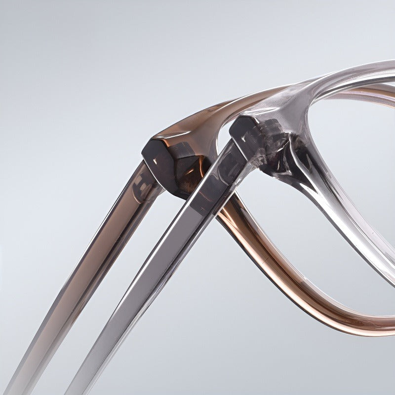 Bio Morph Oval Full-Rim Fashion Retro Glasses