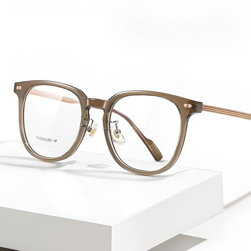 Luna Obscura Round Full-Rim Fashion Retro Glasses