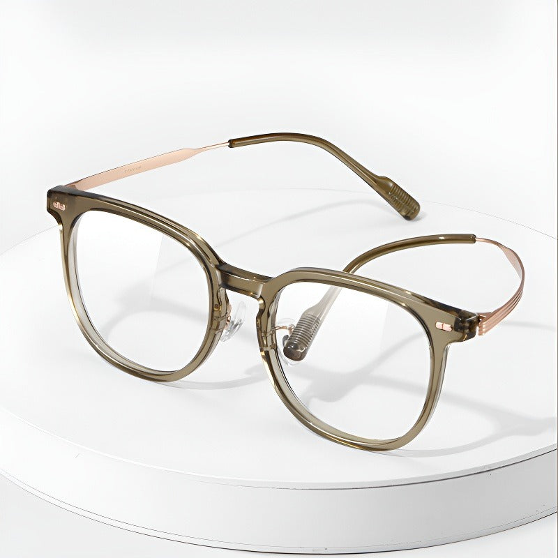 Luna Obscura Round Full-Rim Fashion Retro Glasses