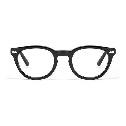 Bio Morph Oval Full-Rim Fashion Retro Glasses
