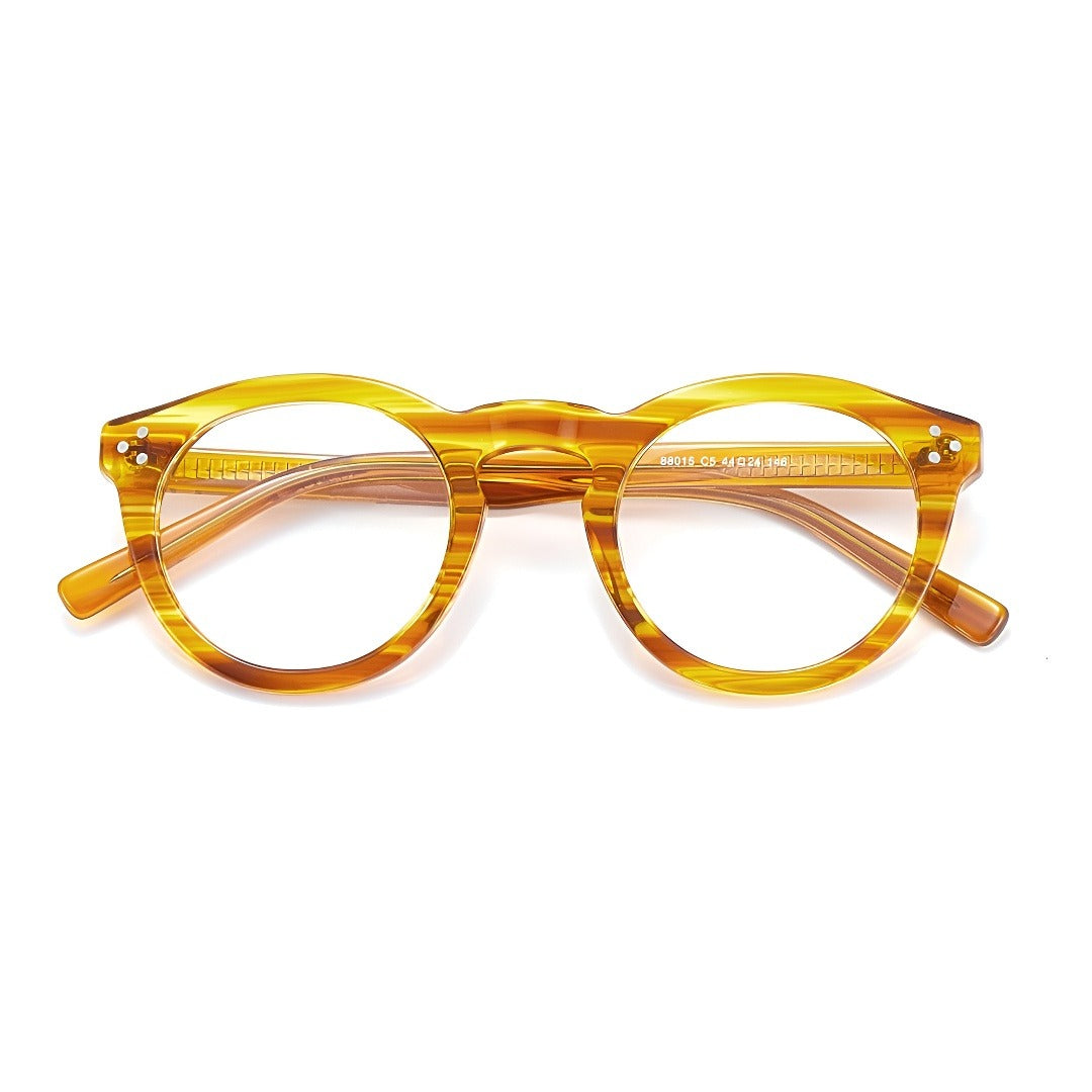 Helix Ring Round Full-Rim Fashion Retro Glasses