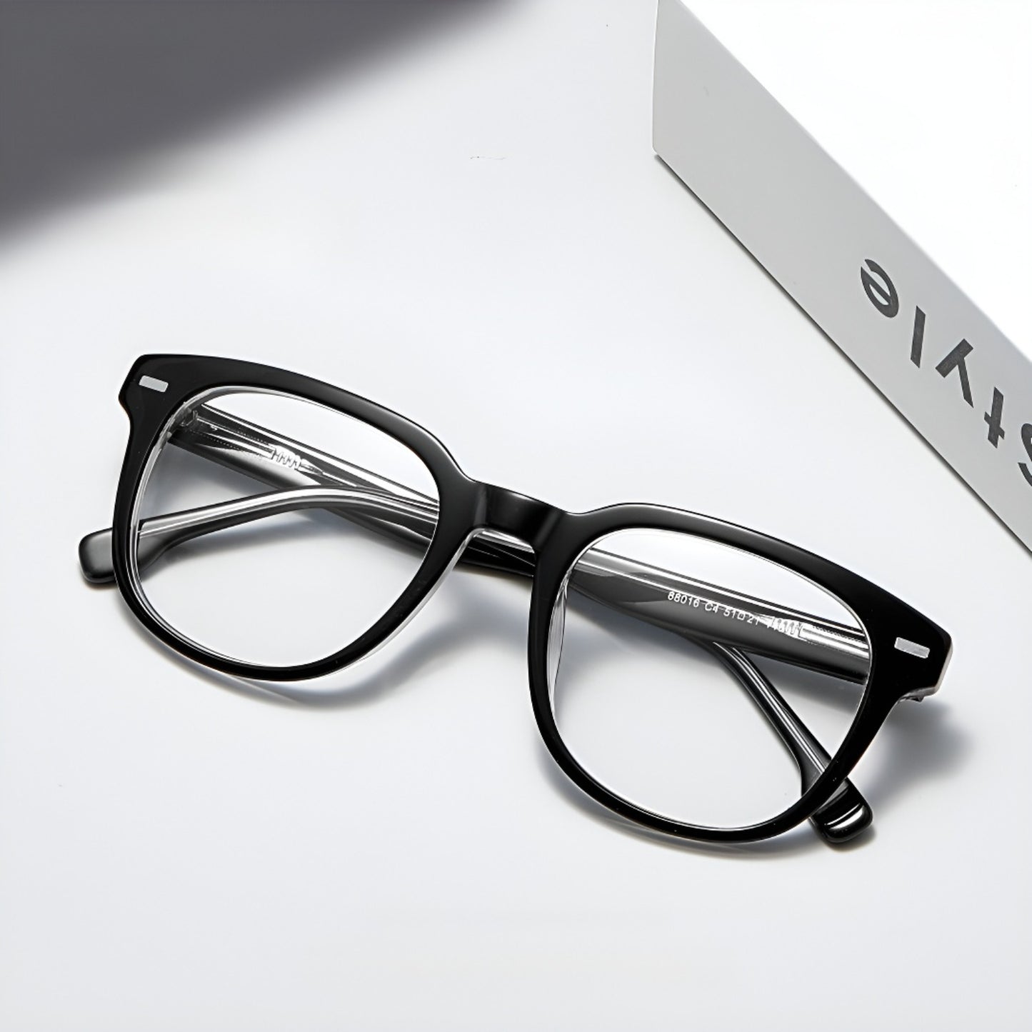 Zero Trust Square Full-Rim Fashion Retro Glasses