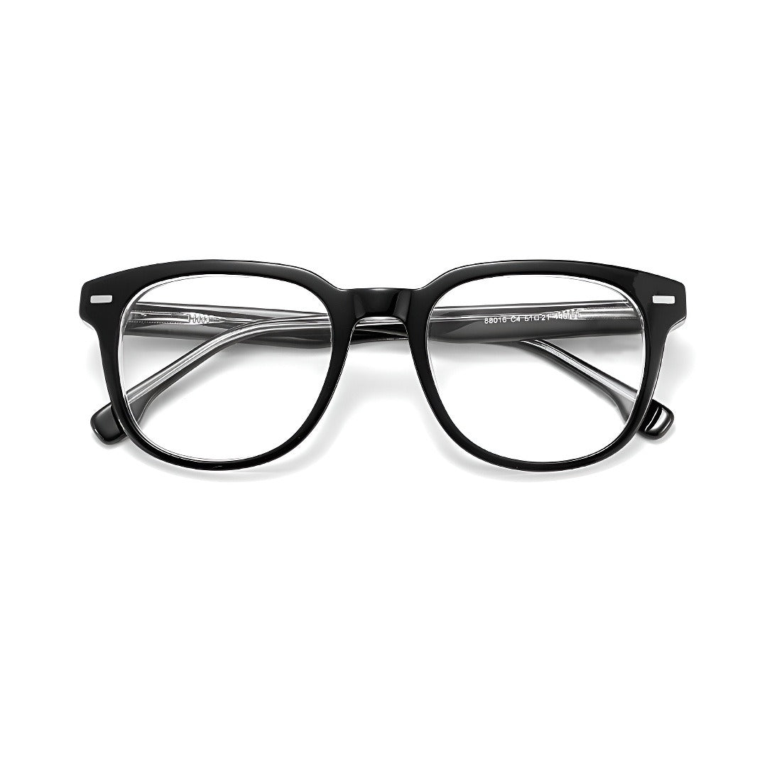 Zero Trust Square Full-Rim Fashion Retro Glasses