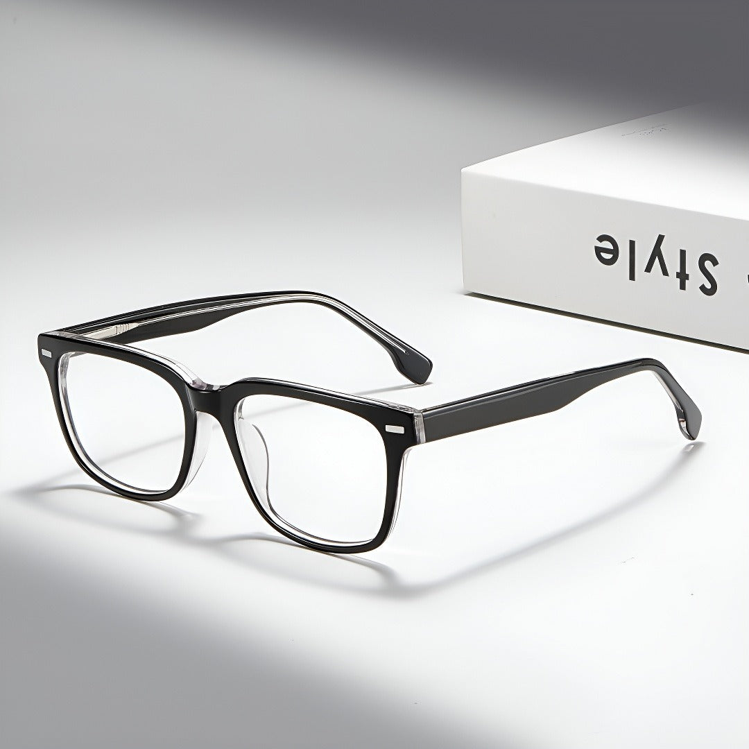 Zero Trust Square Full-Rim Fashion Retro Glasses
