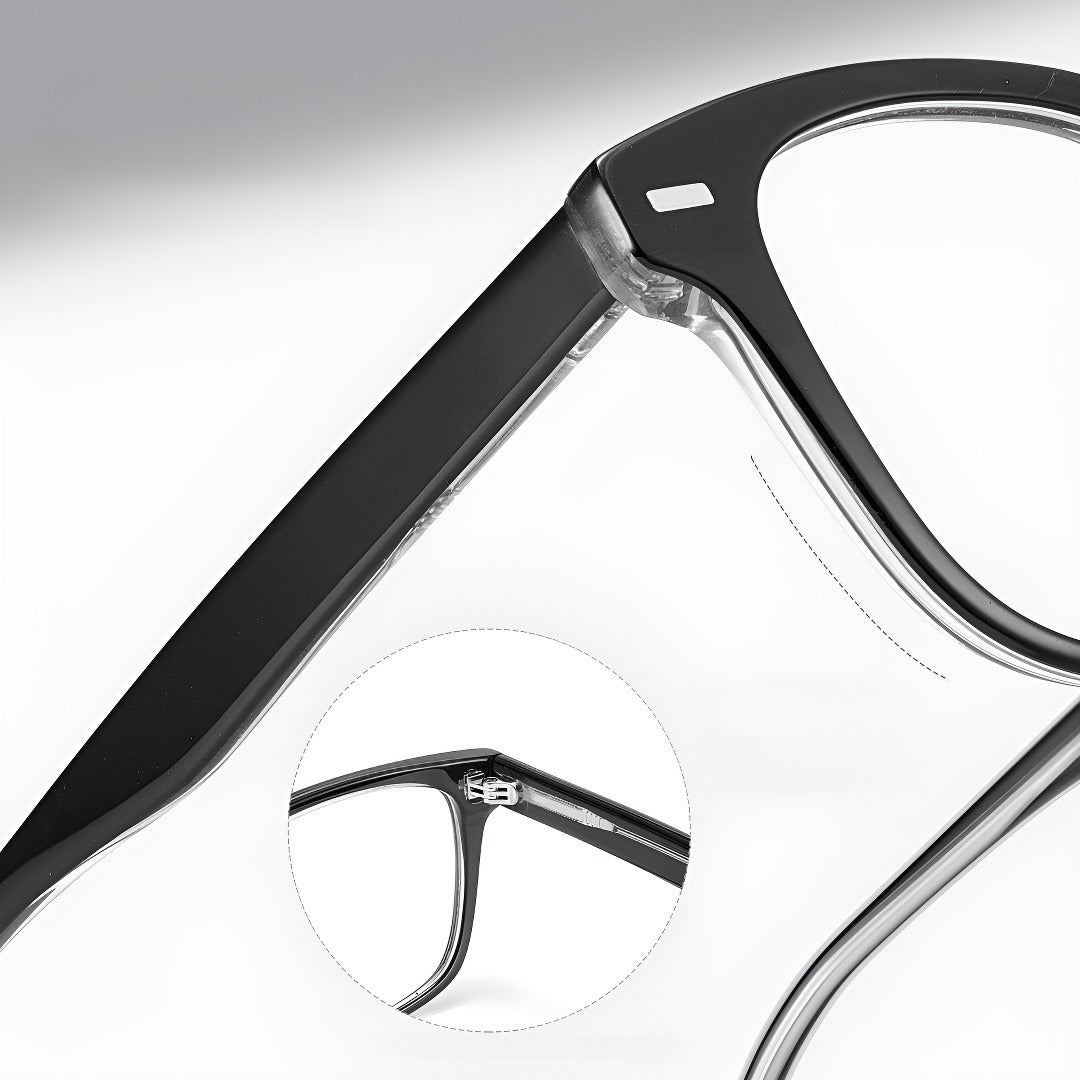 Zero Trust Square Full-Rim Fashion Retro Glasses