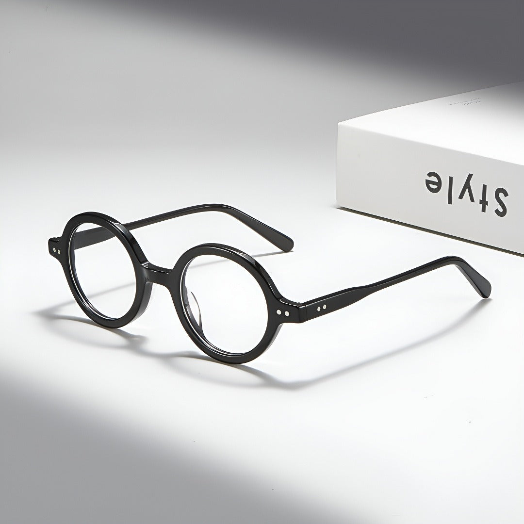 Helix Ring Round Full-Rim Fashion Retro Glasses