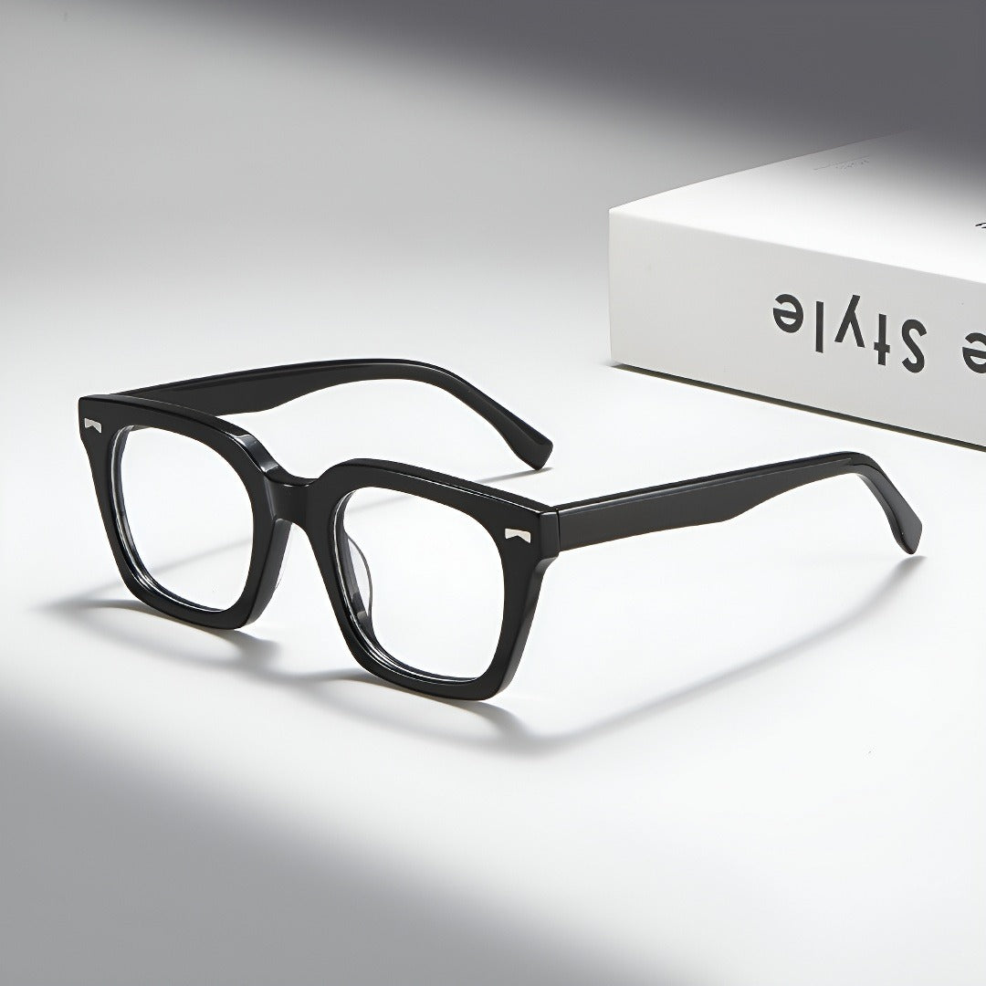 Zero Trust Square Full-Rim Fashion Retro Glasses