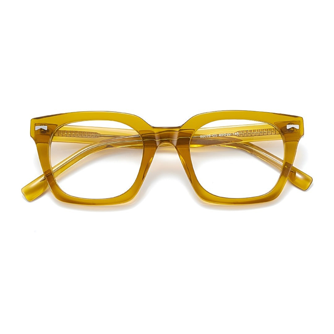 Zero Trust Square Full-Rim Fashion Retro Glasses