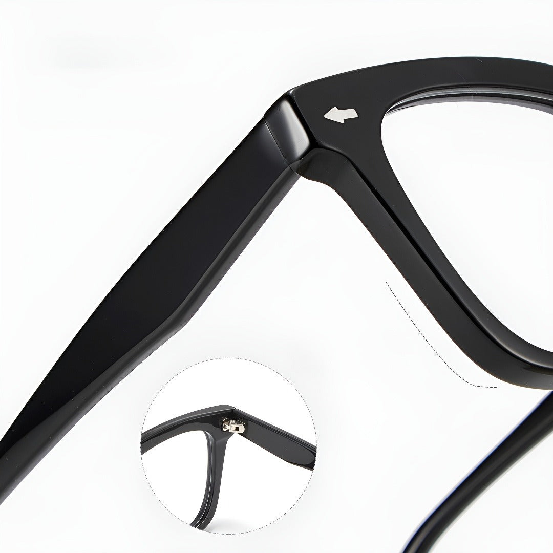 Zero Trust Square Full-Rim Fashion Retro Glasses
