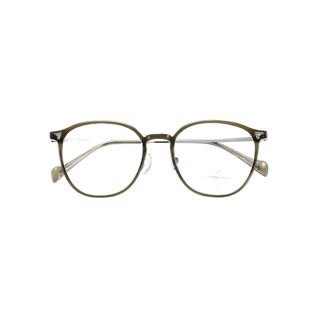 Bio Morph Oval Full-Rim Fashion Retro Glasses