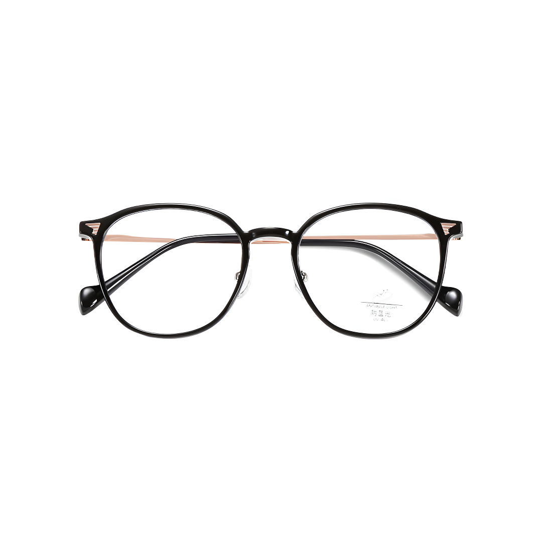 Bio Morph Oval Full-Rim Fashion Retro Glasses