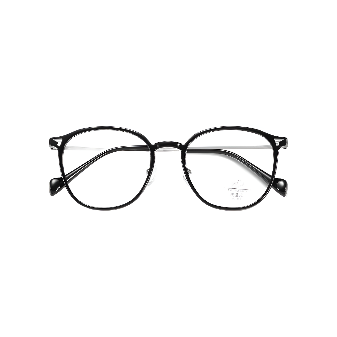 Bio Morph Oval Full-Rim Fashion Retro Glasses