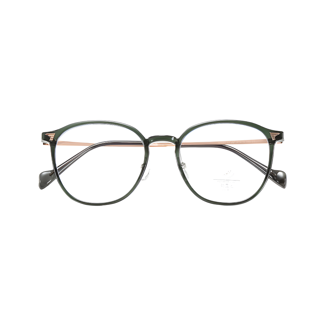 Bio Morph Oval Full-Rim Fashion Retro Glasses