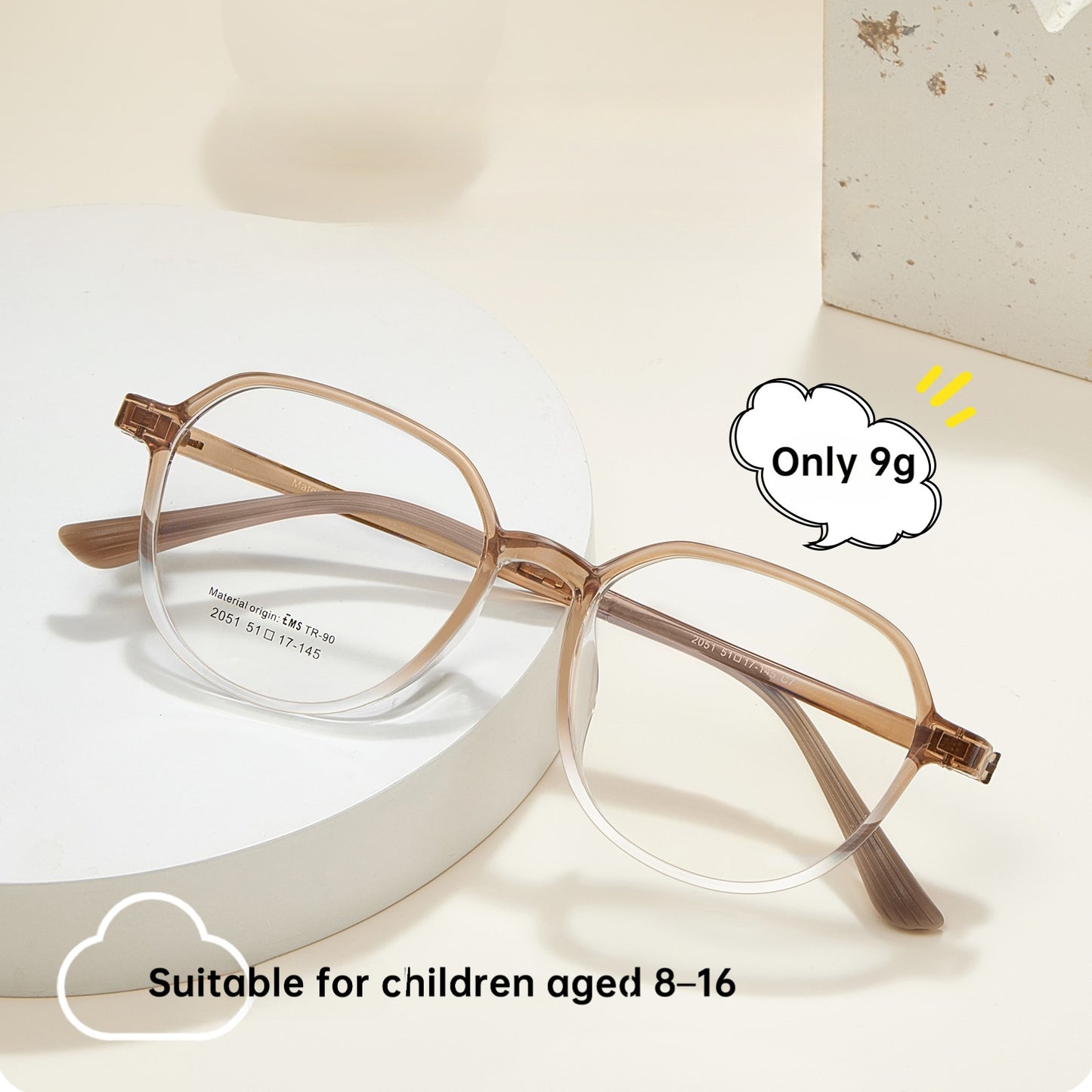 Book Light TR90 Retro Glasses Frame – Ultra-Light, Flexible & Prescription Ready