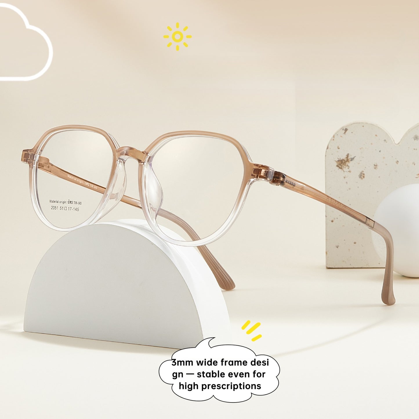 Book Light TR90 Retro Glasses Frame – Ultra-Light, Flexible & Prescription Ready