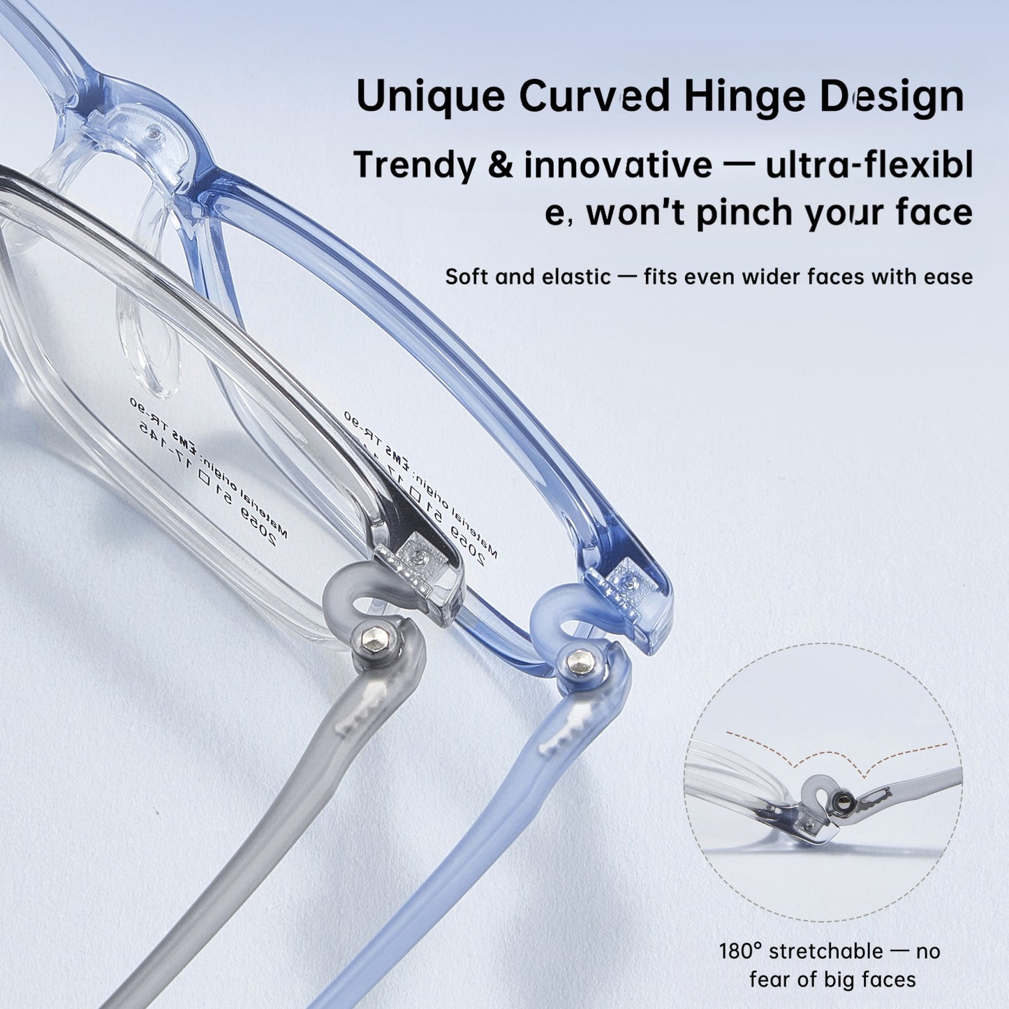 Book Light Youth EMS Eyeglass Frame – Ultra-Light, Flexible, Impact-Resistant with 3mm Wide Temples