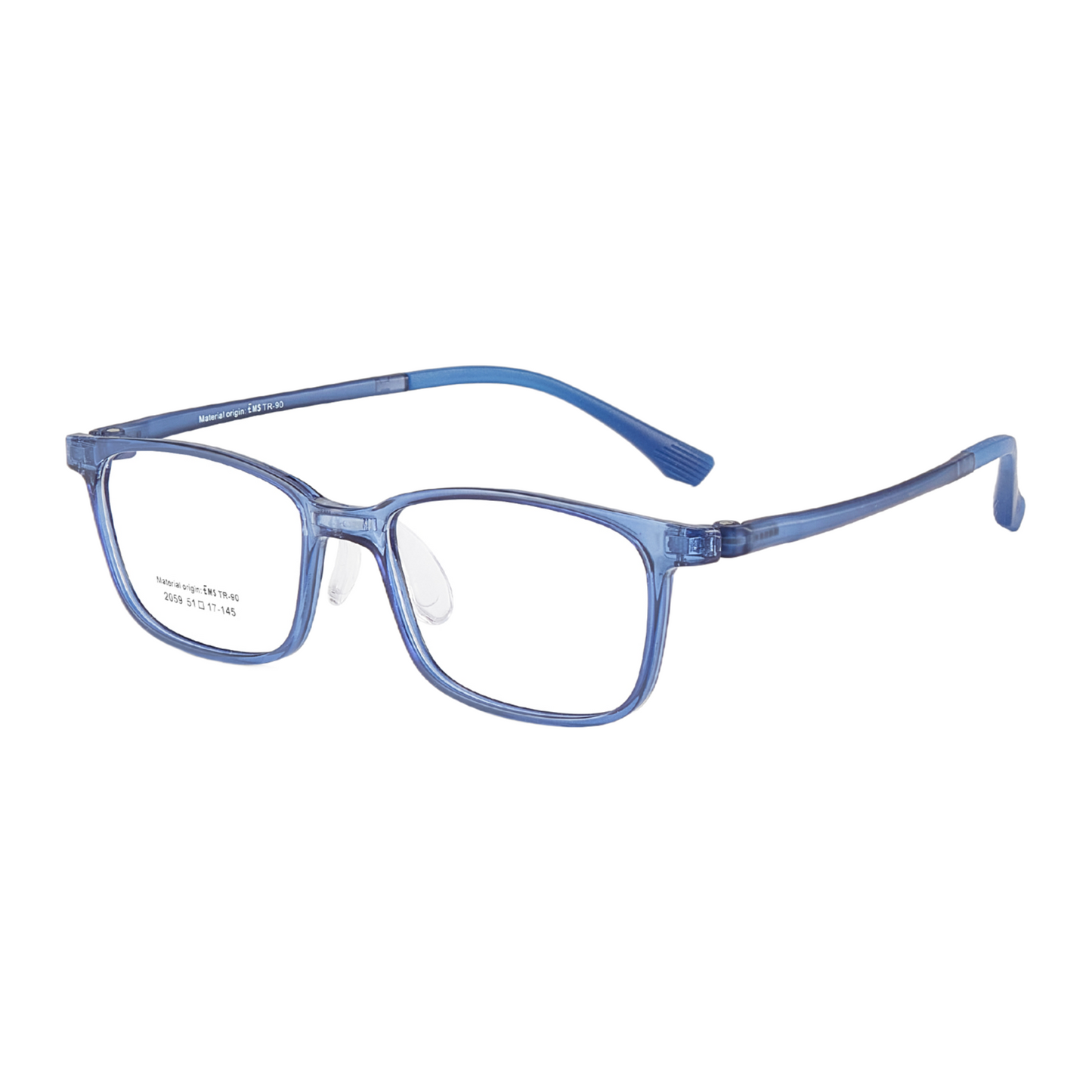 Book Light Youth EMS Eyeglass Frame – Ultra-Light, Flexible, Impact-Resistant with 3mm Wide Temples