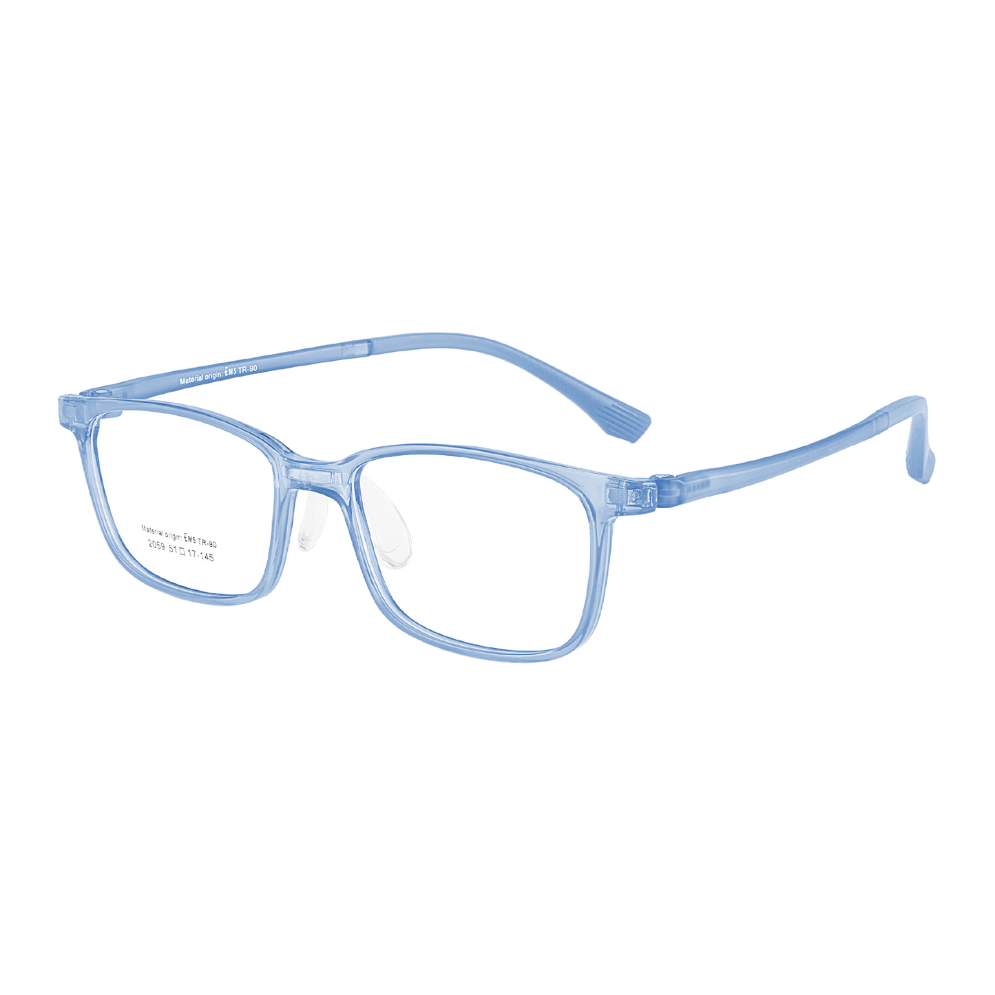 Book Light Youth EMS Eyeglass Frame – Ultra-Light, Flexible, Impact-Resistant with 3mm Wide Temples