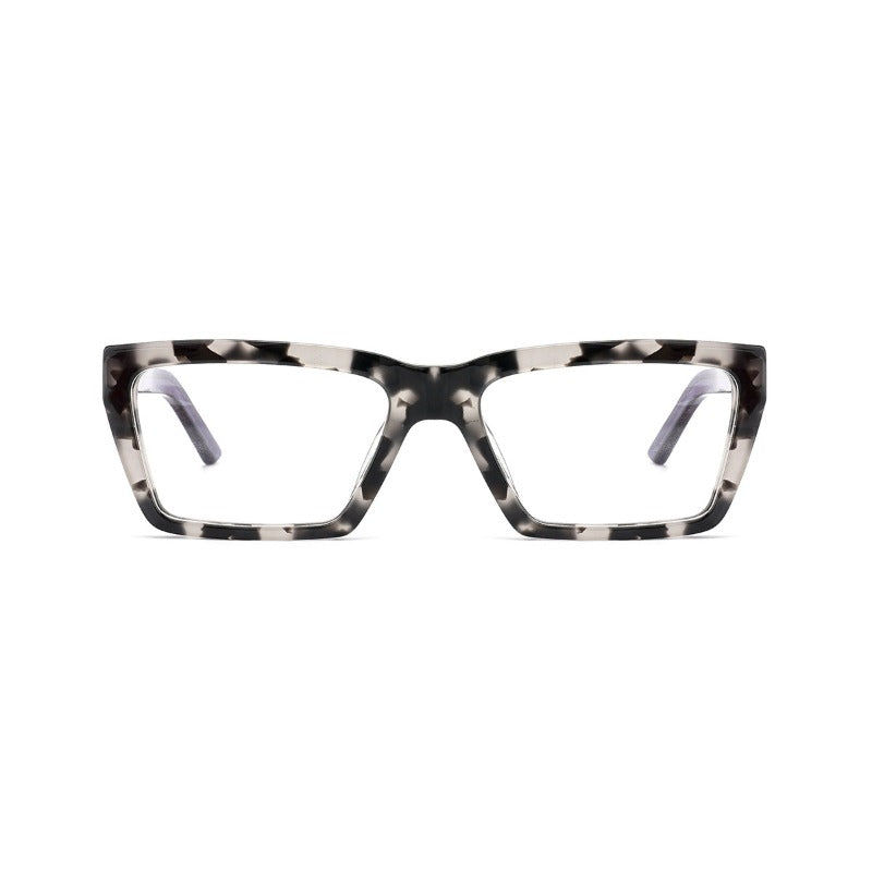 Leopard Print Acetate Eyeglass Frame – Stylish Blue Light